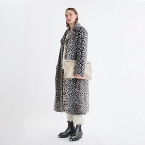 NWOT In Wear Faux Fur Leopard Jacket